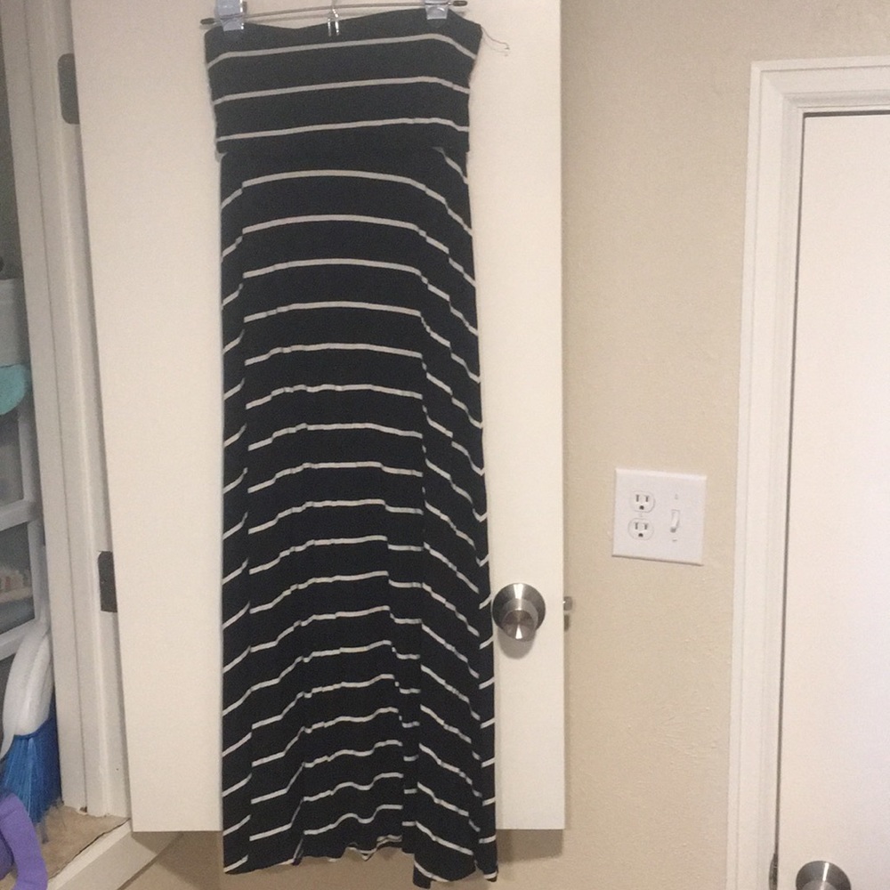 Striped maxi skirt